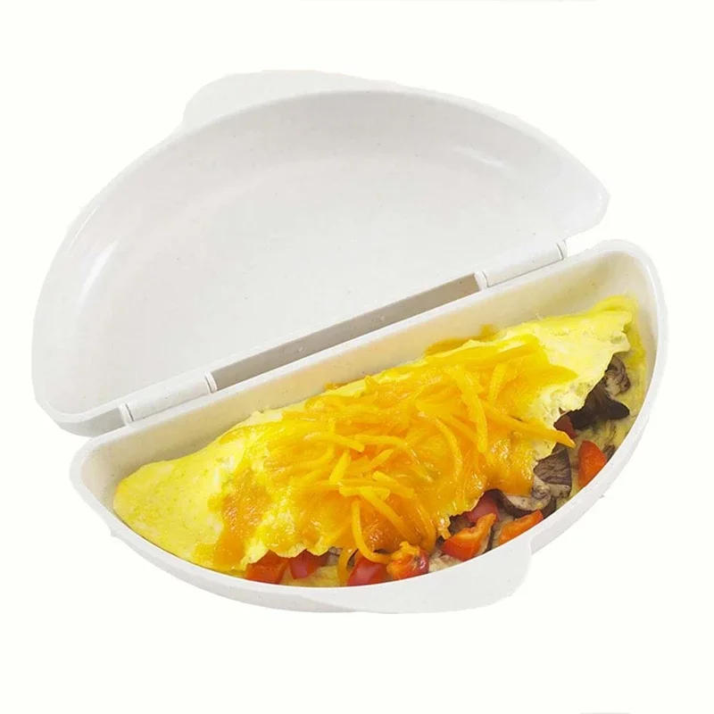 Description Picture 4 of itemUseful White Microwave Omelette Egg Maker Tray Non-toxic Eggs Steamer Box Silicone Egg Cooker Egg Poacher Kitchen Cooking Tools
