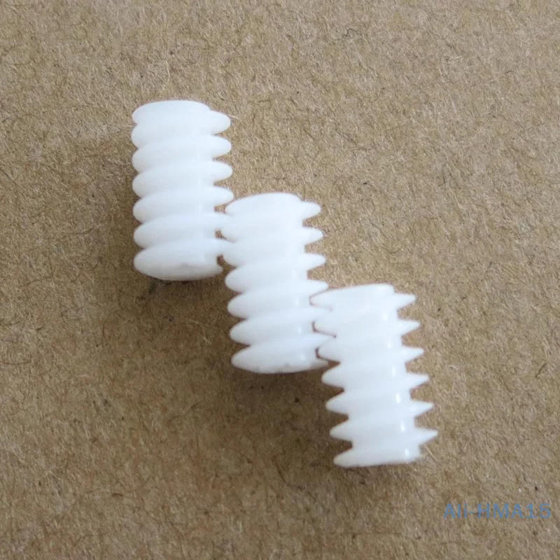 Description Picture 5 of item10pcs/lot White Right Hand Plastic 6*10 (2A) Worm Turbine 0.5 Module Reduction Gears DIY Model Parts