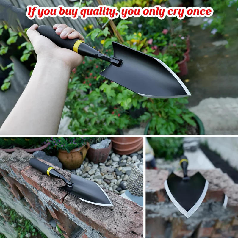Description Picture 3 of itemGarden Shovel Heavy Duty Hand Carbon Steel Trowel with Rubberized Handle,for Diligent Farmer Soil Planting Digging Transplanting