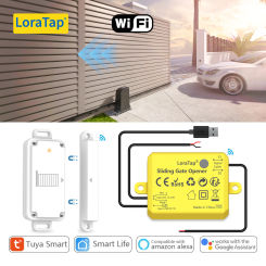LoraTap Sliding Garage Door Opener Switch WiFi Motor Smart Life Google Home Electric Tuya Automation Slide Lock Controller