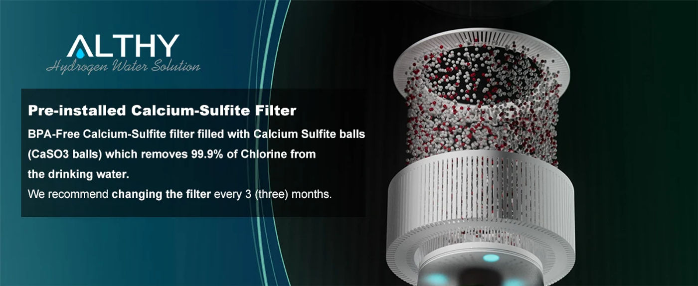 Description Picture 3 of itemALTHY Hydrogen  Water Pitcher Generator Machine Jug Bottle SPE&PEM Technology. Balanced Purified Water PH Calcium Sulfite filter