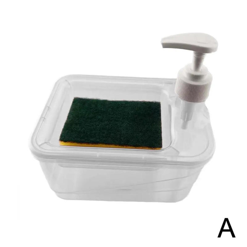 Description Picture 5 of item3in1 Soap Dispenser & Scrubber Holder with Sponge Plastic Hand Soap/Dish Soap Dispenser for Kitchen Bathroom