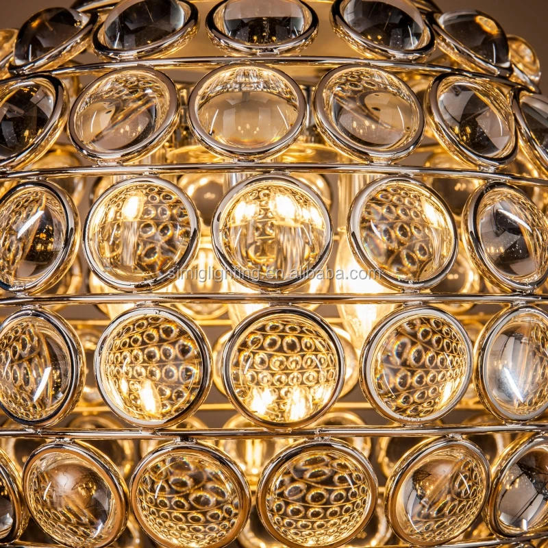 Description Picture 6 of itemSimig lighting vintage loft led luxury lampara colgante de cristal gold stylish crystal chandelier pendant lamp