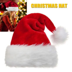 Christmas Hat Adult Kids Cozy Thickened Warm Hat Christmas Party Dress Up Costumes New Year Decoration Ideal Gift for Children