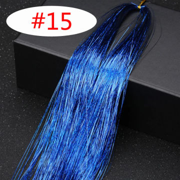 16PCS Holographic Sparkle Hair Tinsel Kit Bulk Tools Whlolesale Hairbinge Bling Twinkle Braiding Glitter False Hair Extension