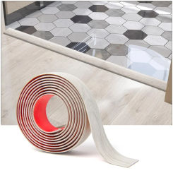 1M Wood Floor Transition Strip Edge Closing Strip Floor Seam PVC Wear-Resistant Soft Plastic Flat Buckle Edge Pressing Threshold
