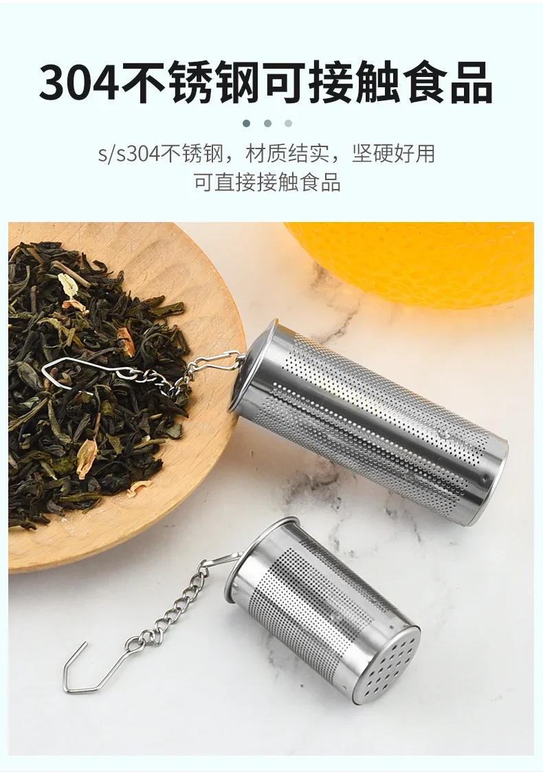 Description Picture 4 of itemStainless Steel Tea Infuser Tea Leaves Diffuser Spice Seasoning Ball Strainer Teapot Fine Mesh Coffee Filter Kitchen Accessories