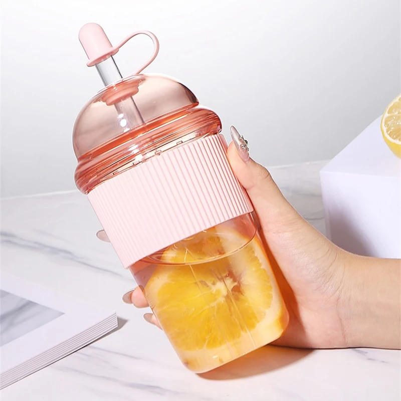 Description Picture 6 of item630/520/430ML Straw Cup With Lid And Straw Portable Large Capacity Tea Coffee Milk Cup Ins Style Water Cup For Office Juice Mug