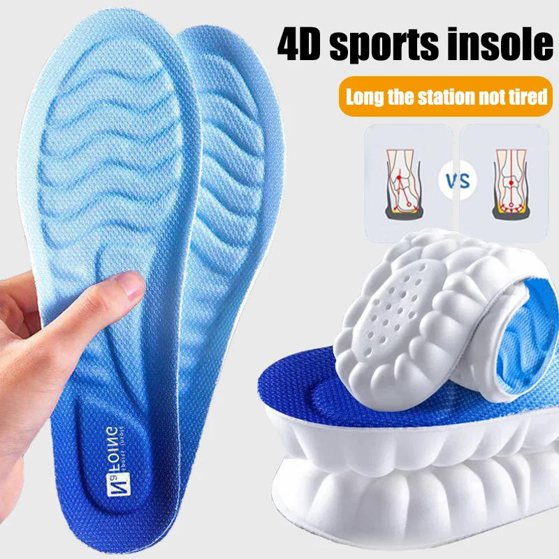 Description Picture 3 of item4D Latex Sport Insoles Super Soft High Elasticity Shoe Pads Anti-pain Deodorant Cushion Arch Support Running Insoles Foot Insole