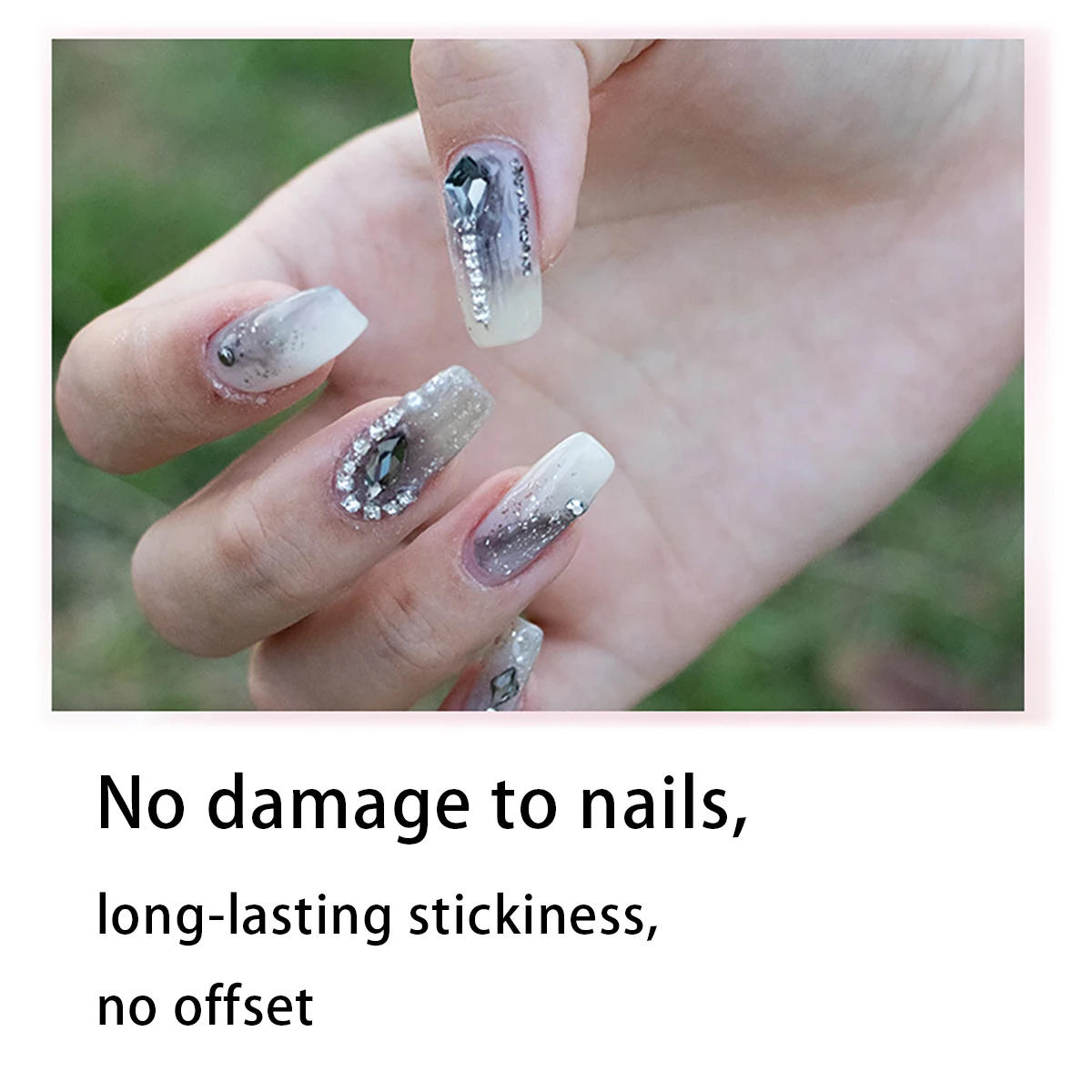 Description Picture 2 of item120Pcs False Nails Sticker Transparent Double-Side Adhesive Tapes Stickers Press on Fake Nail Tips Extension Sticker