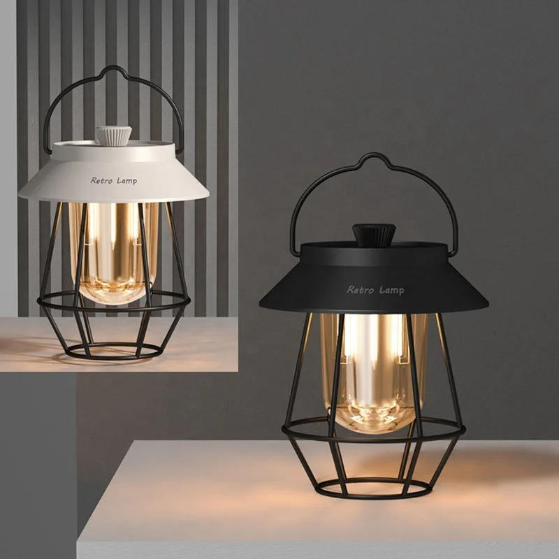 Description Picture 2 of item5000mAh Battery USB Charging Camping Lamp Table Light Outdoor Portable Hand Barn Lantern Tent Hanging Emergency Lamp Power Bank