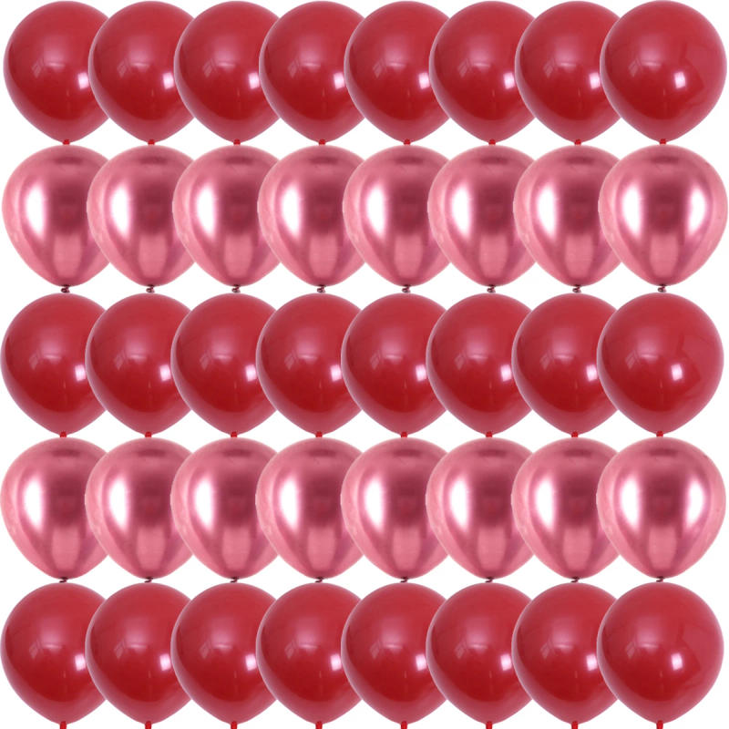 Description Picture 6 of item40PCS 10inch Pomegranate Red Confetti Latex Balloons Wedding Globos Birthday baby shower House Valentine's Day party Decorations