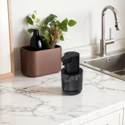 400ml Dish Soap Dispenser Rechargeable Infrared Sensor Electric Sanitizer Dispenser 4 Gears IPX5 Waterproof for Kitchen Bathroom