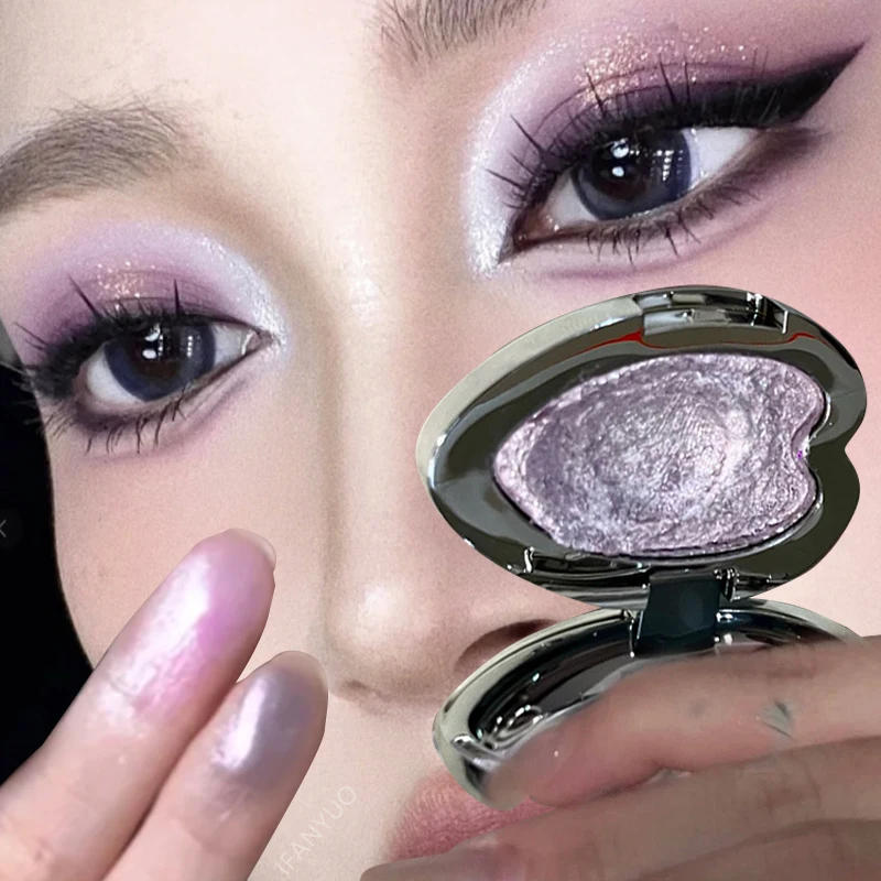 Description Picture 5 of itemChameleon Smoked Green Eyeshadow Metallic Pearlescent Glitter Eye Shadow Plate Diamond Brightening Highlight Eye Makeup Cosmetic