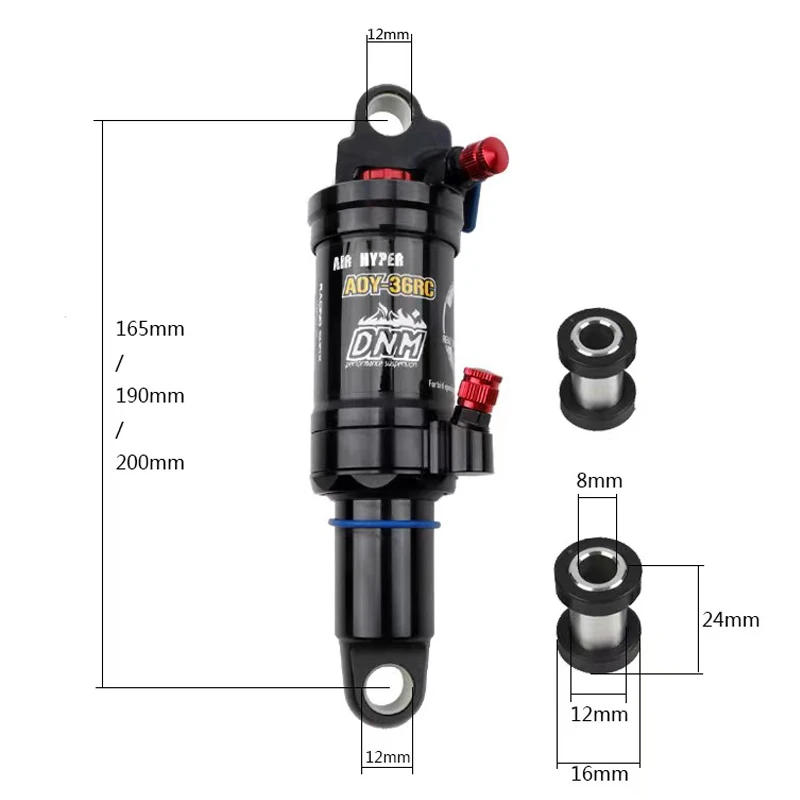 Description Picture 3 of itemDNM AOY-36RC and Newer AO-39RC MTB Downhill MTB Soft Tail Bike Rear Shock165/190/200mm Mountain bicycle Air Shock Absorber