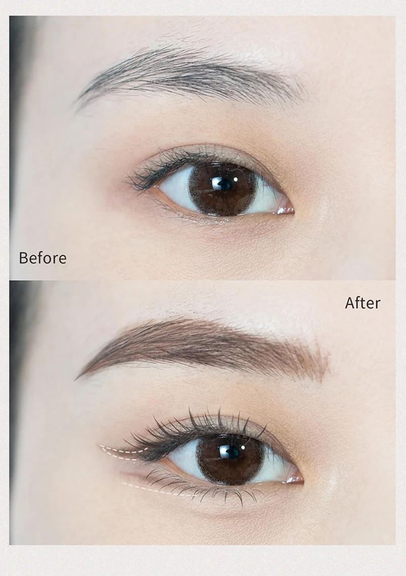 Description Picture 3 of itemEyebrow Dye Pencil Waterproof Long Lasting Black Brown Pigment Enhancers Cream Brush Natural Wild Shade Eyebrow Eyeliner Makeup