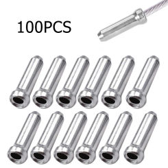 100×Bicycle Brake Shifter Cable Tip Aluminum Brake Line Derailleur Shift Inner Wire End Cap Tip Crimp MTB/Bicycle Accessories