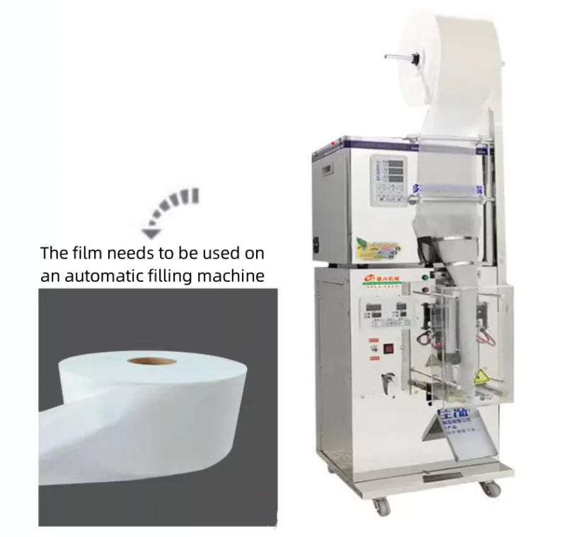 Description Picture 3 of itemFood grade heat sealed tea filter paper, tea bag packaging machine, roll film roll material