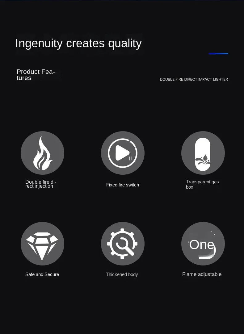 Description Picture 3 of itemMini Welding Gun Inflatable Lighter Windproof Kitchen Gas Ignition Point Cigar Inflatable Spray Gun Outdoor Barbecue Lighter