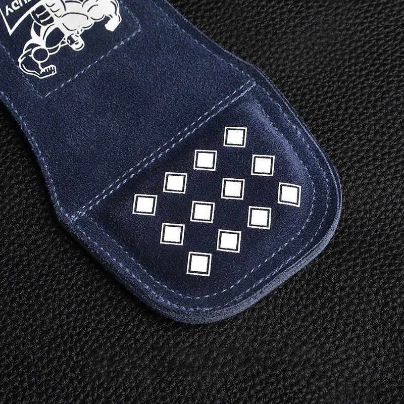 Description Picture 6 of itemCowhide Gym Gloves Grips Anti-Skid Weight Lifting Grip Pads Deadlifts Workout Fitness Gloves Pull Ups Bracer Protection 1 Pair