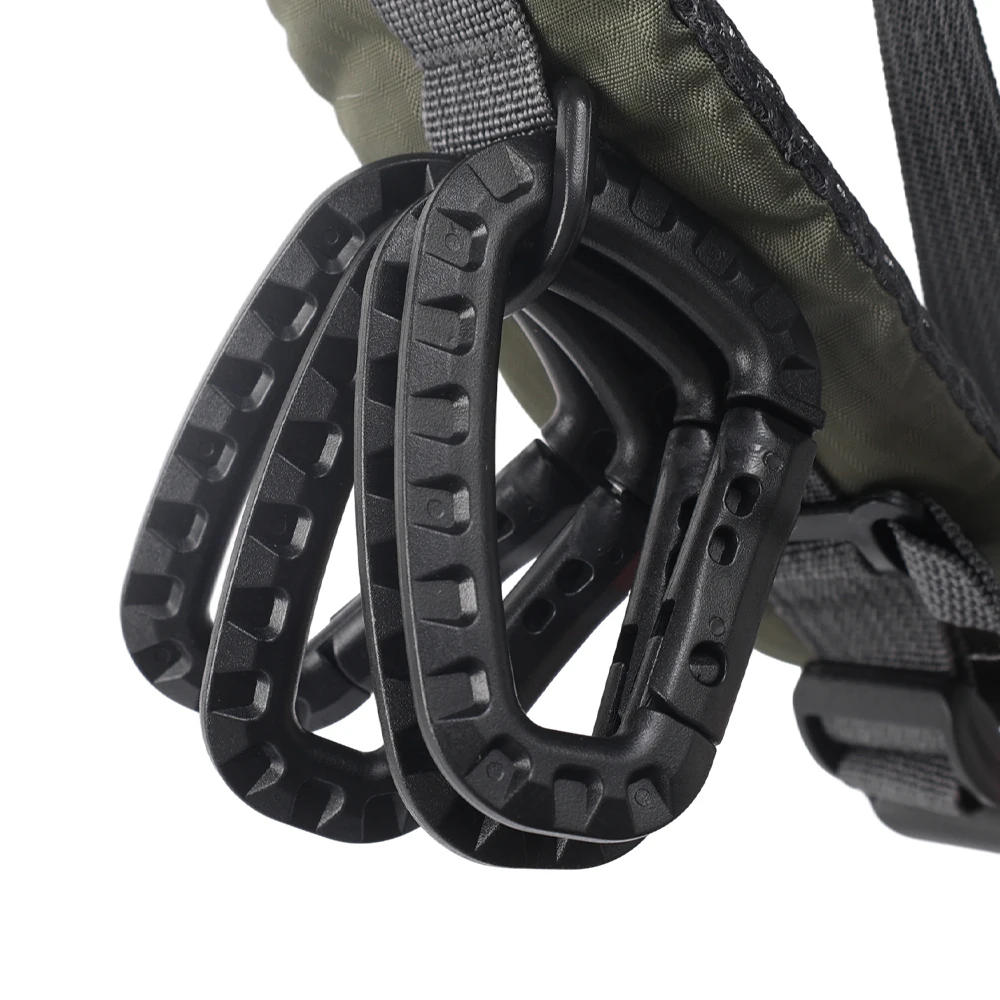 Description Picture 3 of item1/5pcs Carabiner Quickdraw Tool Clip Molle Webbing Outdoor Backpack Buckle Snap Lock Camp Climb Bag Tactical Hang Hook Clasp