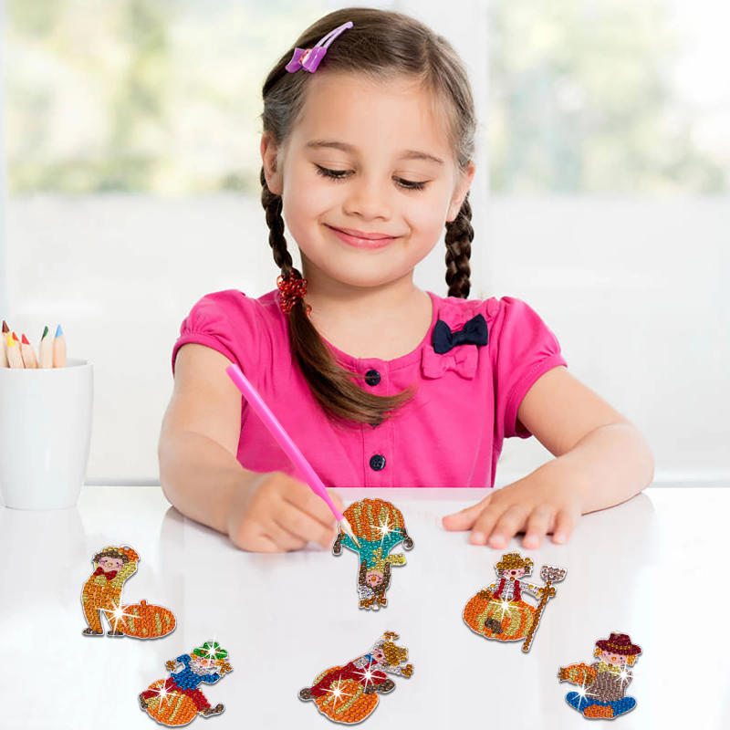 Description Picture 4 of item16 sets of DIY cup/ball pattern diamond art painting kit, acrylic keychain diamond bag decoration birthday gift