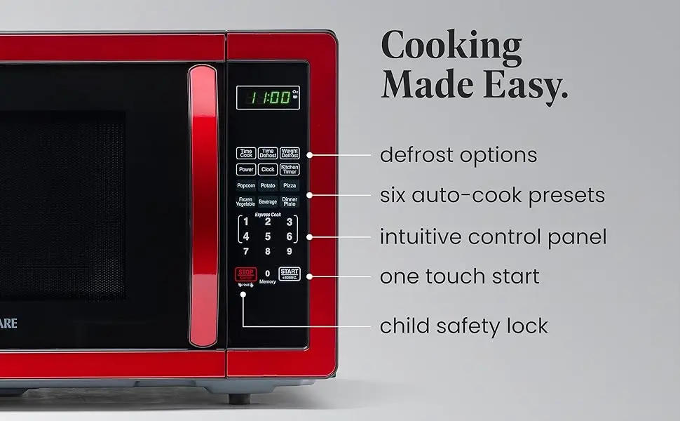 Description Picture 4 of itemCountertop Microwave 1000 Watts, 1.1 cu ft - Microwave Oven With LED Lighting and Child Lock - Perfect for Apartments