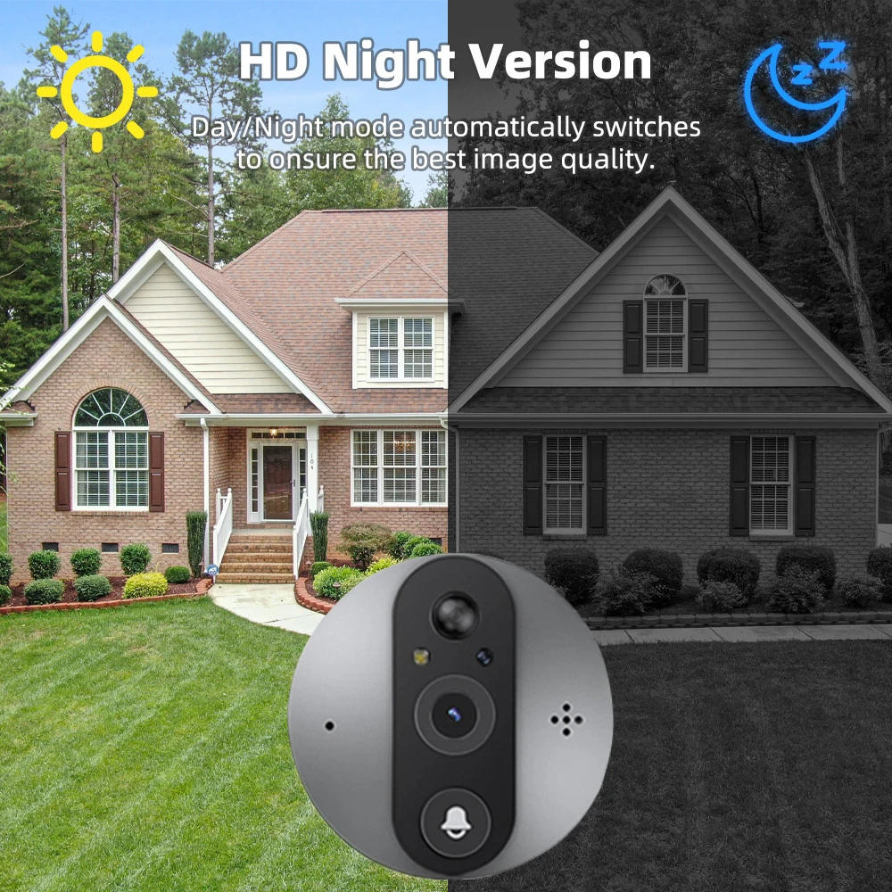 Description Picture 4 of itemWifi Electronic Cat Eye Peephole 4.3 Inch Color Screen Graffiti Visual Camera Night Vision 1080P 2.4G Smart Home Outdoor Camera