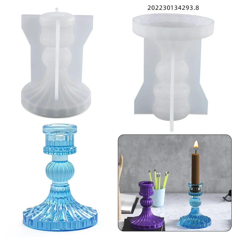Description Picture 2 of itemNordic Candlestick Silicone Molds for DIY Plaster Cement UV Epoxy Resin Candle Holder Home Decor Handmade Gift Table Ornament