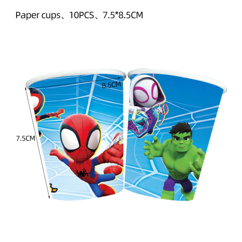 Description Picture 5 of itemSpiderman Birthday Decoration Spidey And His Amazing Friends Party Supplies Aluminum Foil Balloon For Kids Disposable Tableware