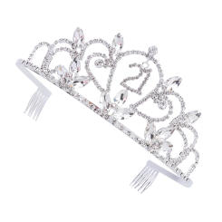 21 Th Tiara Birthday Crown Tiaras Crowns Korean Version Women White Dinner Party