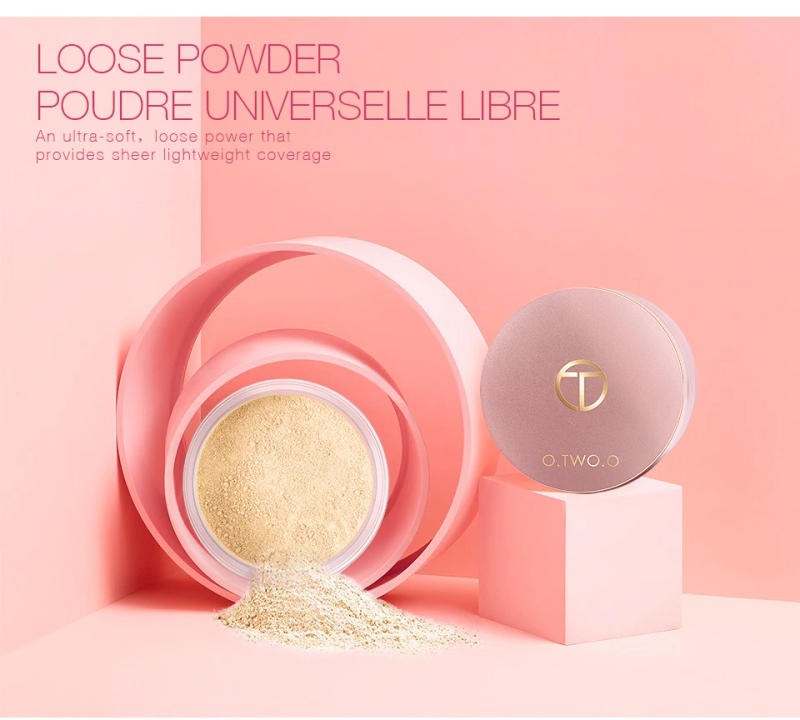 Description Picture 2 of itemO.TWO.O Loose Powder Matte Face Powder Long Lasting Invisible Pores Base Makeup Setting Powder Waterproof Make up