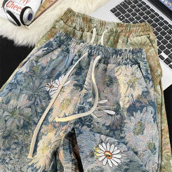 Hong Kong Style Casual Shorts Men's Summer Loose-fit Unique Versatile Straight-leg Five-point Trendy Student Shorts