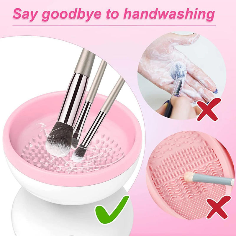 Description Picture 4 of itemNEW 1PCS Electric Makeup Brush Women Cleaner Automatic Silicone Washing Spinner Makeup Products USB Cleaning Tools & Accessories