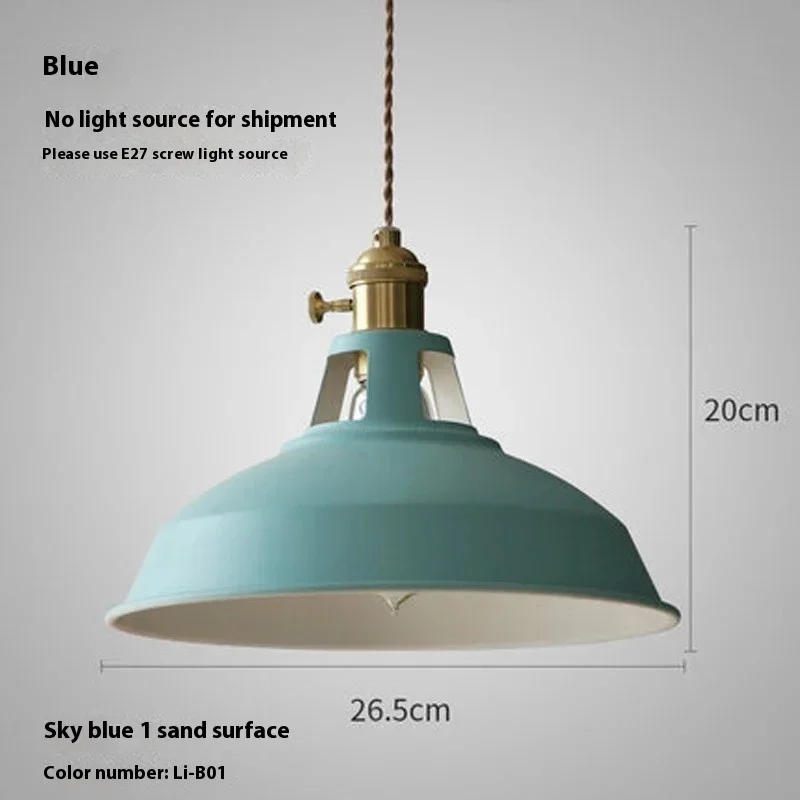 Description Picture 2 of itemPendant Lights Retro Industrial Colorful Restaurant Kitchen Home Ceiling Lamps Vintage Hanging Lights Lampshade Decorative Lamps