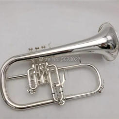 Brand New Professional Flugelhorn -950 silvering Lacquer With Case Profession Flugelhorns Bb Yellow Brass Bell