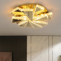 Luxury Crystal Led Ceiling Chandelier Living Dining Room Ceiling Light Modern Simple Home Indoor Lighting Bedroom Ceiling Lamp