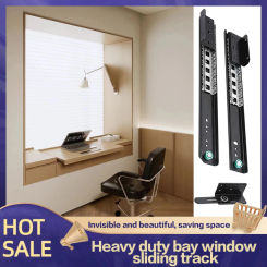Heavy-duty Bay Window Pull-out Slide Desk Countertop Extension Telescopic Track Kitchen Island Guide Rail Hardware