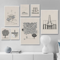 Jesus Leaves the 99 Shepherd Christian Bible Verse Sketch Poster Canvas Painting Wall Pictures Living Room Bedroom Home Decor