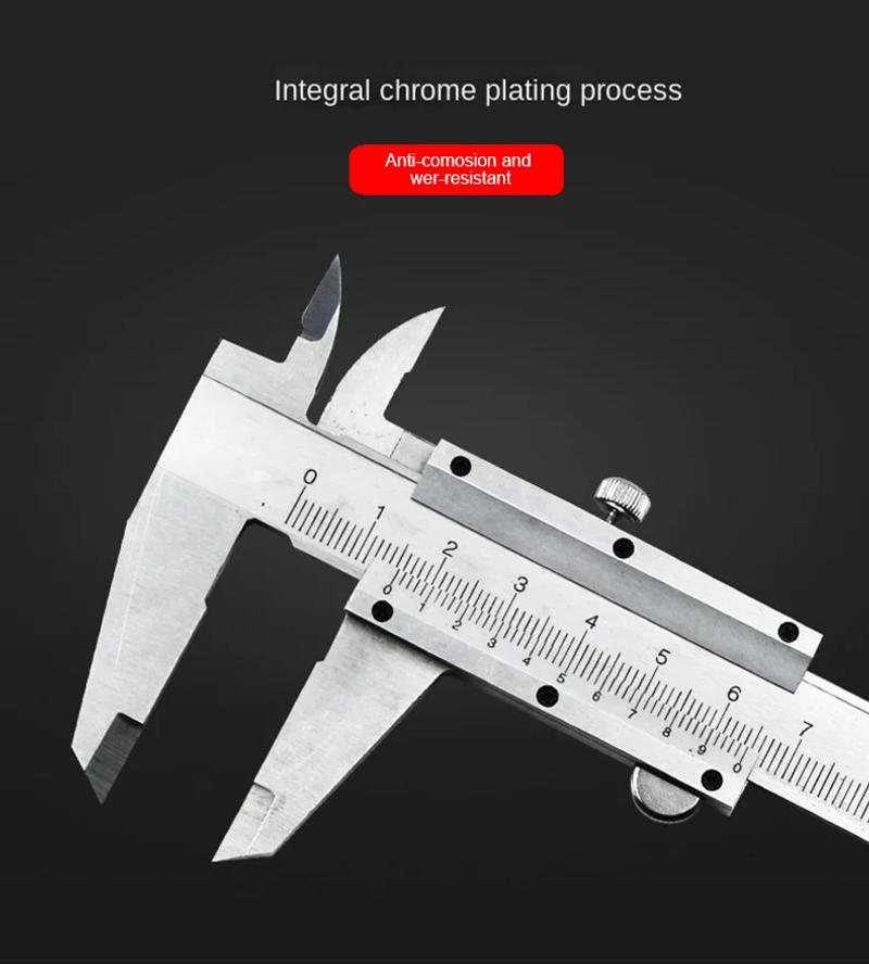 Description Picture 3 of item0-200MM Vernier Calipers Steel Gauge Micrometer Measuring Instruments Carpenter Tools Professional Pachymeter Depth Ruler