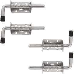 4 Pack 5 Inch Spring Loaded Latch Pin 304 Stainless Steel Barrel Bolt Thickened 2mm Door Lock, Brushed Finished