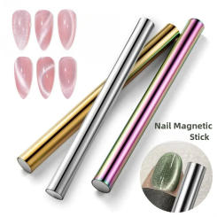 1PC Cat Eye Nail Magnetic Stick Cylindrical Magnet for Cat Eye UV Gel Polish Snowlight Manicure Design Tool Glitter Effect Tools