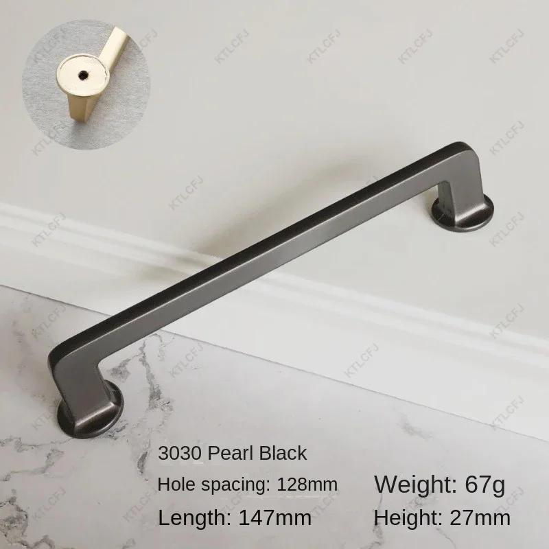 Description Picture 6 of itemNordic Cabinet Door Handles Modern Minimalist Black Wardrobe Door Handles Drawer Solid Zinc Alloy Handles