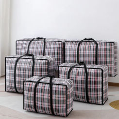 1PC foldable large capacity woven bag cotton quilt storage bag moving bag clothing storage mobile box replacement