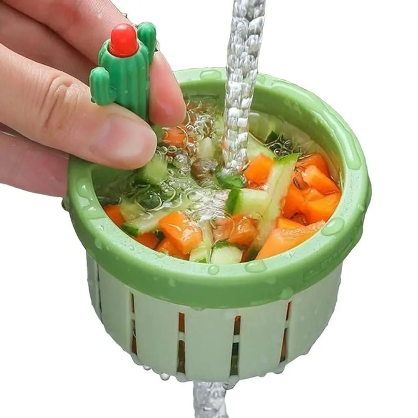 Description Picture 6 of itemAnti-clogging Cactus Kitchen Sink Drain Strainer Food Waste Catcher Leakage-proof Sink Drain Basket With Washer Easy Cleaning