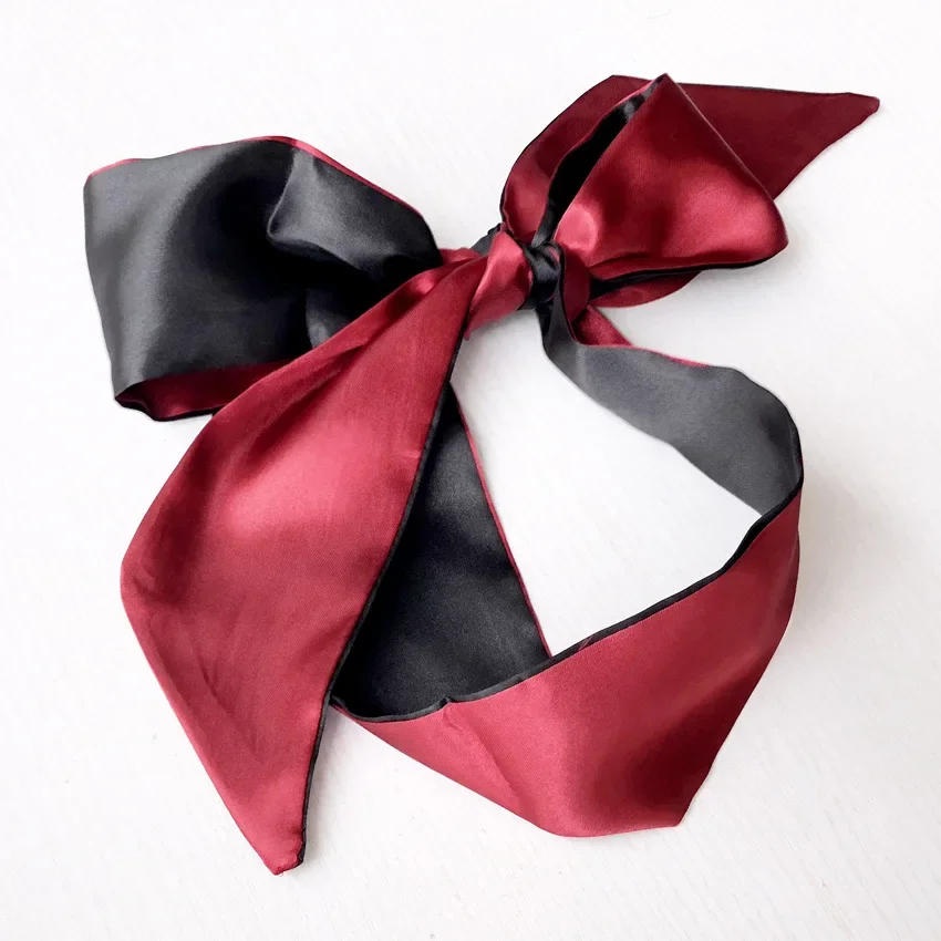 Description Picture 5 of item1PC Silk Eye Cover Savour Eye Patches Cute Blindfold Silk Ribbon Satin Silk Sleep Mask Sexy For Women Gift Surprise High Quality