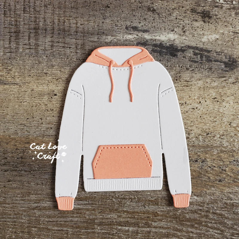 Description Picture 5 of itemCatlove Sweatshirt Clothing Metal Cutting Dies Scrapbooking Stencil Die Cuts Card Making DIY Craft Embossing New Dies For 2023