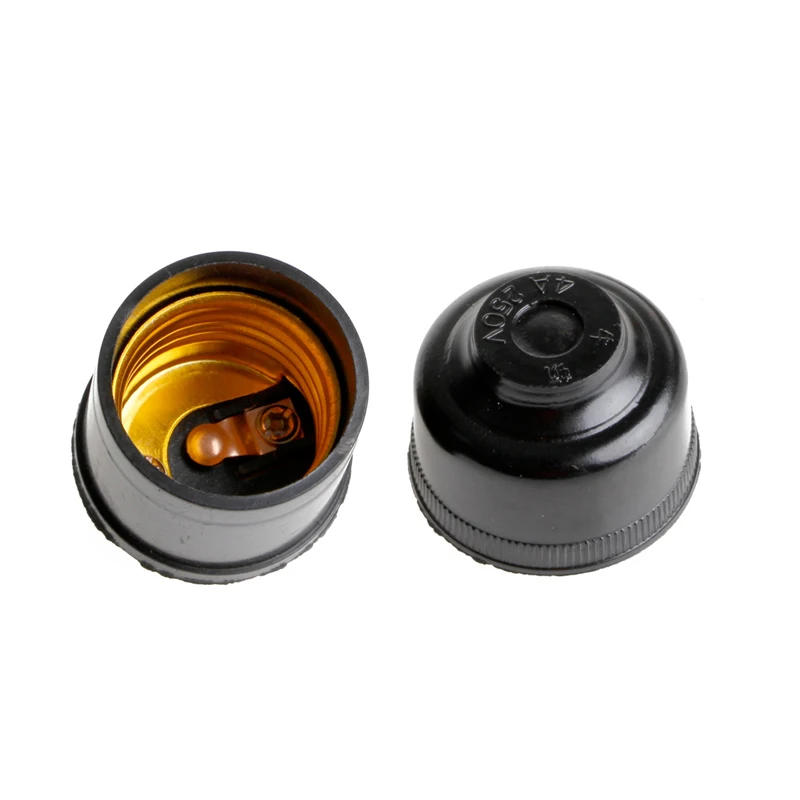 Description Picture 3 of itemSet of 5 Black Plastic Lamp Bases LED Lamp Diode Holders Black E27 Light Bulb Lamp Holder Base Pendant Screw Sockets