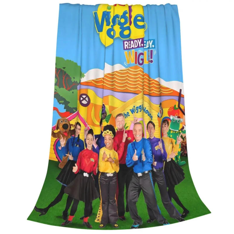 Description Picture 4 of itemThe Wiggles Blanket Quality Warm Soft Australian Children's Music Group Throw Blanket Winter Picnic Bedroom Funny Bedspread
