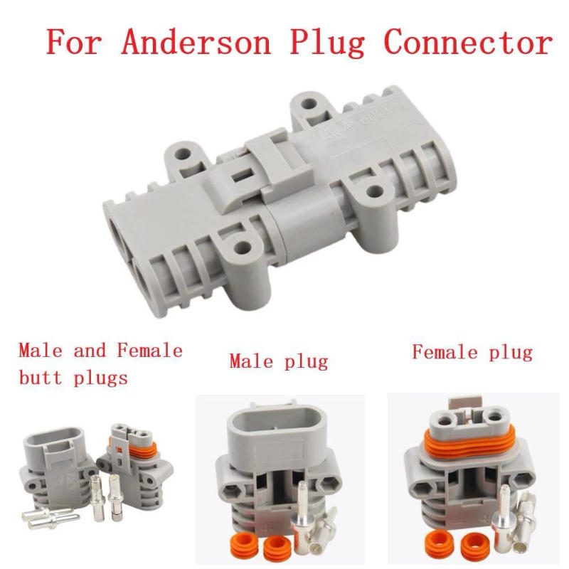 Description Picture 2 of item12 24V For Andersonn 50A 600V Forklift Cable Power Male / Female Connectors High Current Straight Plug For Electric Car Battery